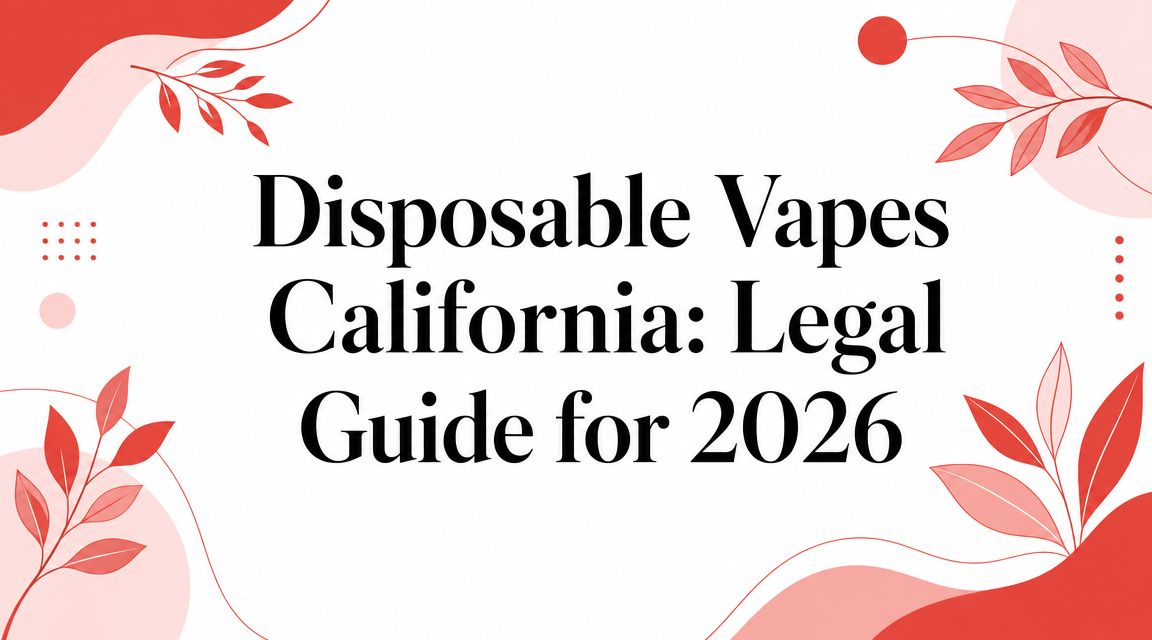 Disposable Vapes California: Legal Guide for 2026
