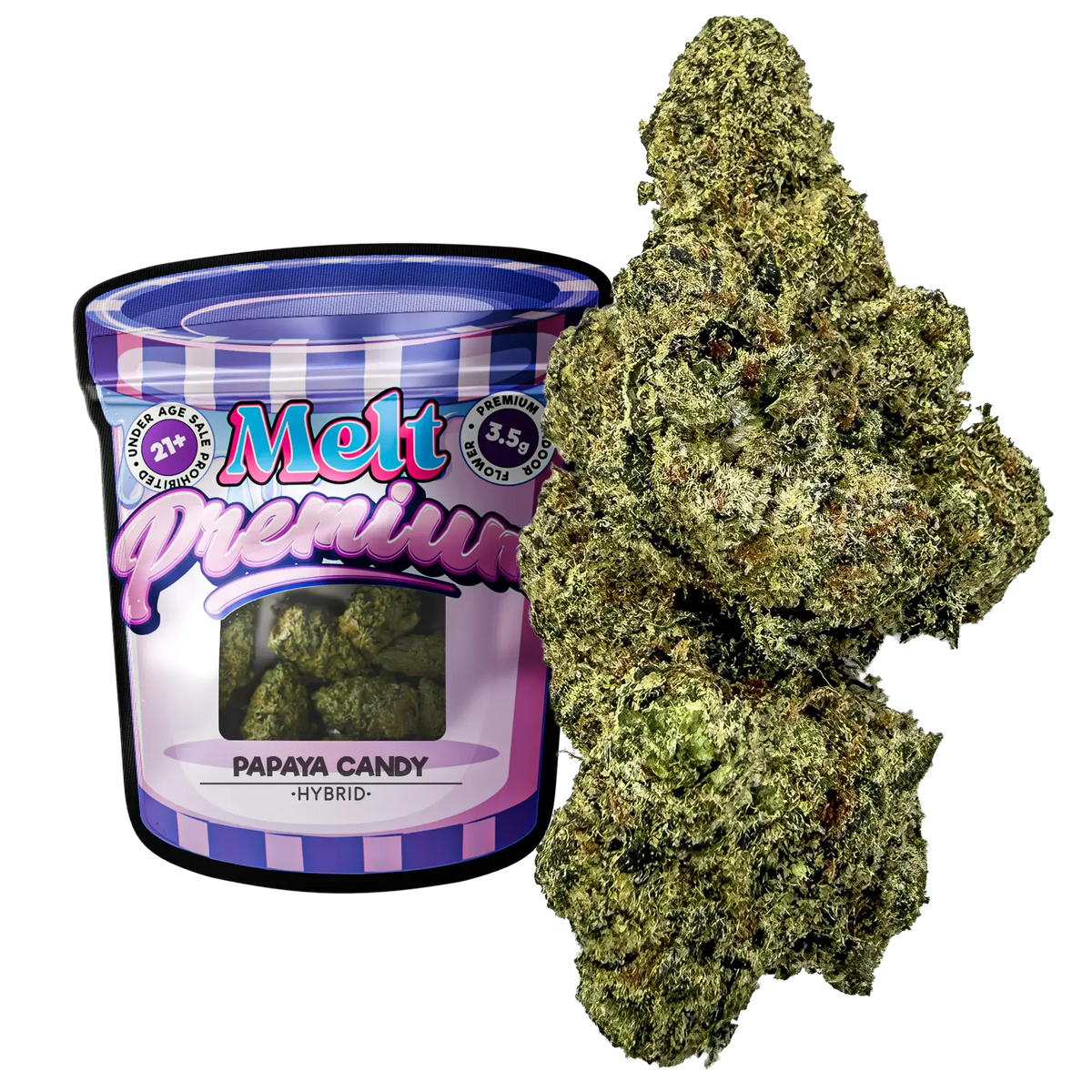 Papaya Punch Indica THCA flower 3.5g by Melt