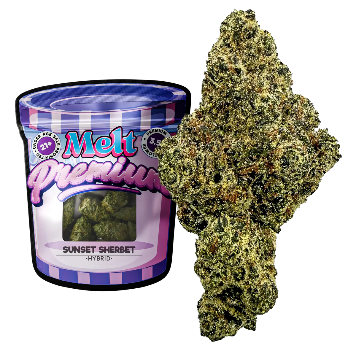 Sunset Sherbet Indica THCA flower 3.5g by Melt