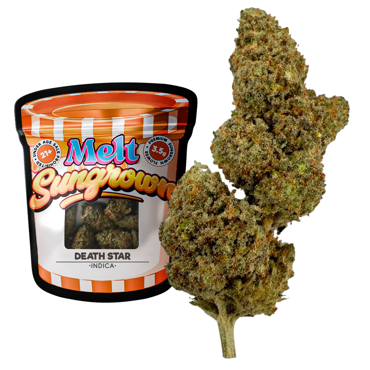 Death Star Indica sungrown THCA flower 3.5g