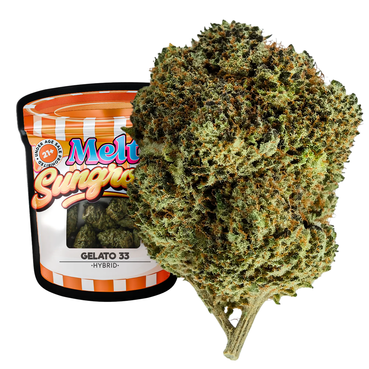 Gelato 33 Hybrid sungrown THCA flower 3.5g