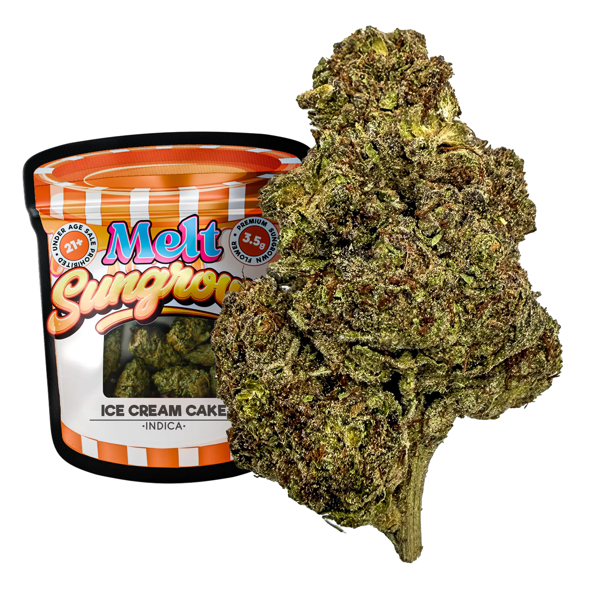 Ice Cream Cake indica sungrown THCA flower 3.5g