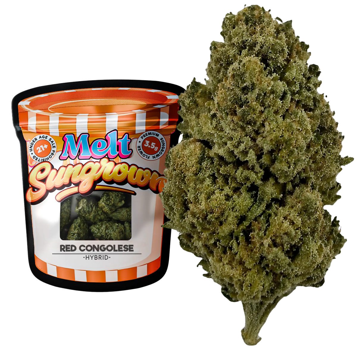 Red Congolese Sativa sungrown THCA flower 3.5g